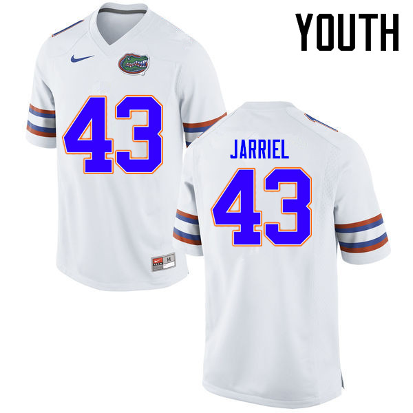 Youth Florida Gators #43 Glenn Jarriel College Football Jerseys Sale-White